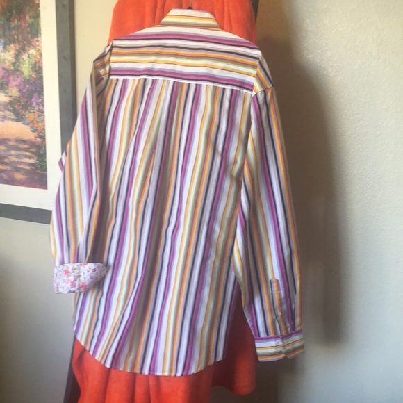 #15 NWOT Colorful Brooklyn Xpress Button Down Shirt 🕺 - Picture 4 of 17